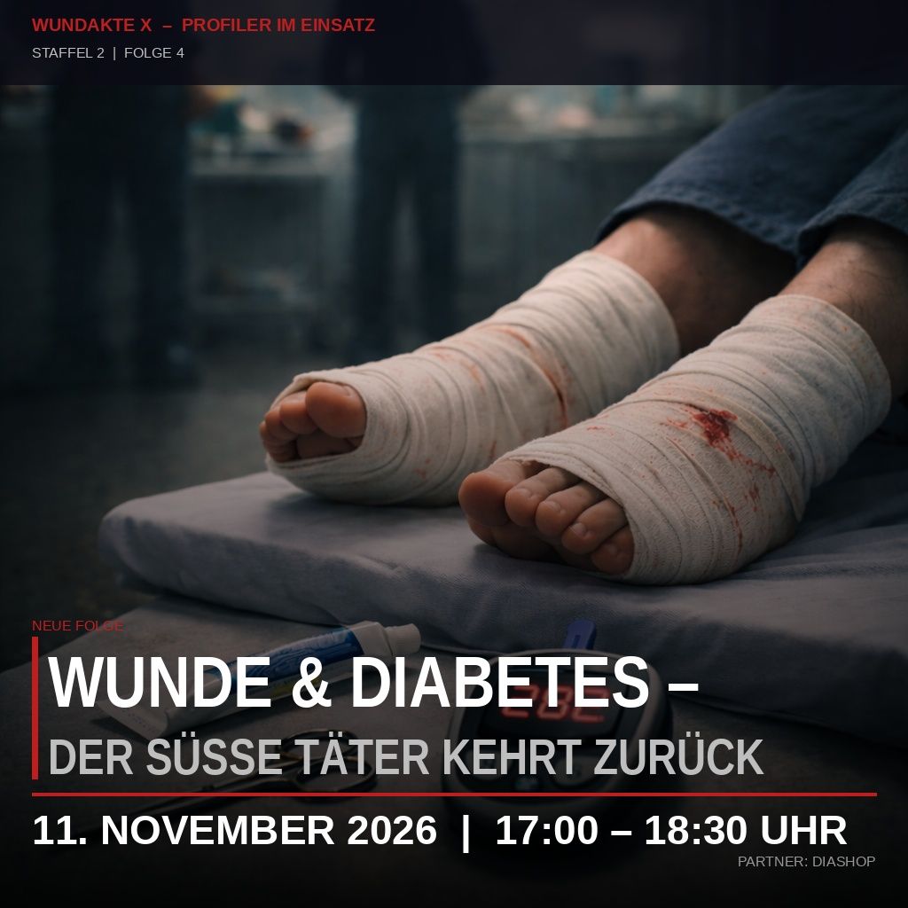 Wunde, Wundakte x, Diabetes, Wundversorgung